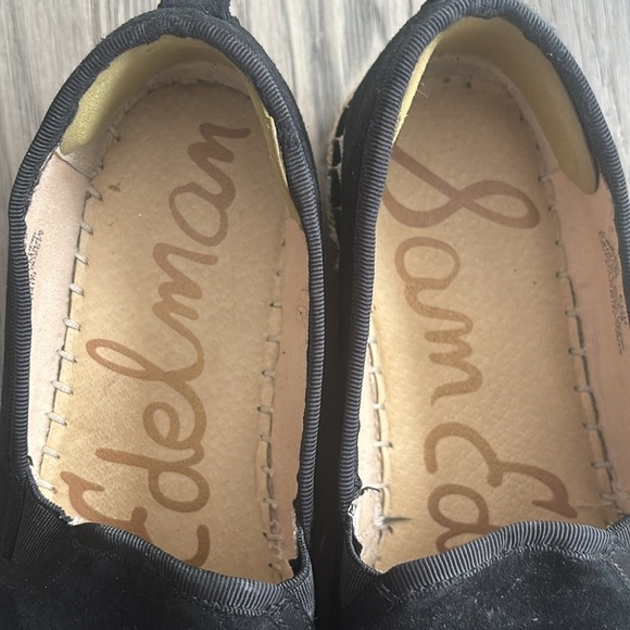 Sam Edelman | Carrin Platform Espadrille Slip on Flats Loafers Suede Black Size8 - Picture 5 of 10